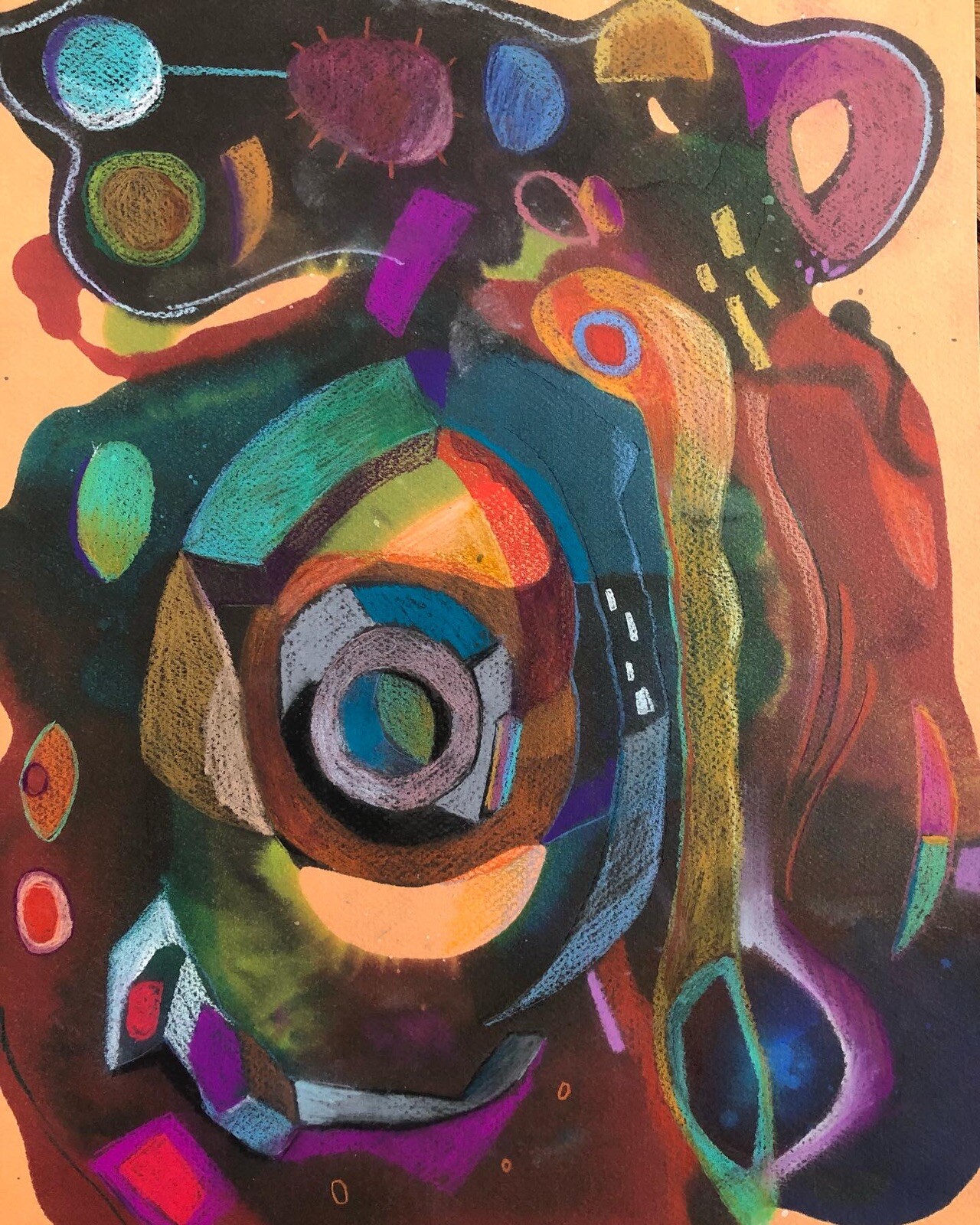Colored pencil Melissa Bollen Abstract Alcohol Ink Original Watercolor