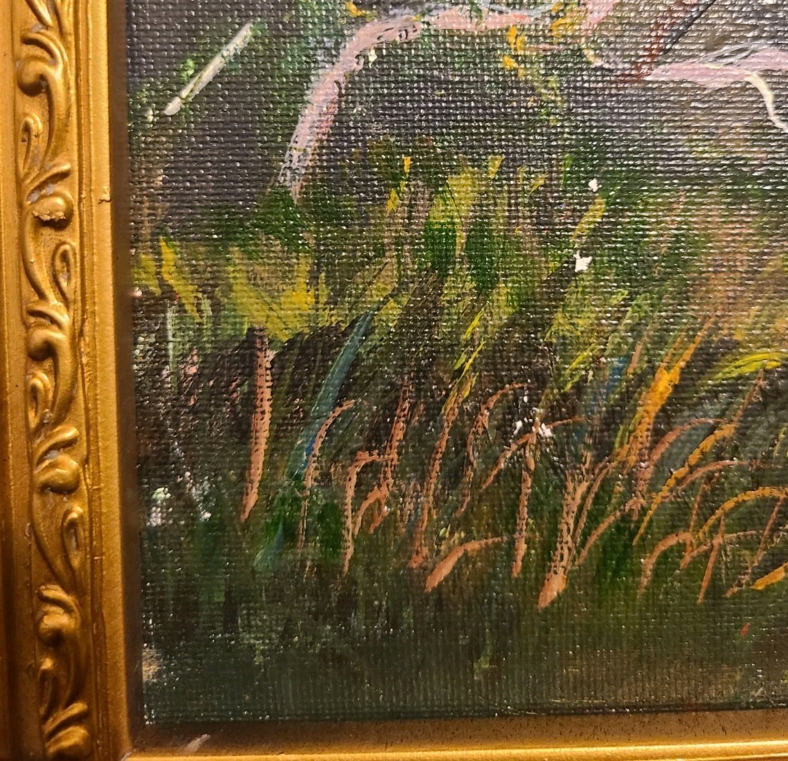 Florida Marshscape Original Painting 16″x20″On Canvas Framed & Wall Ready