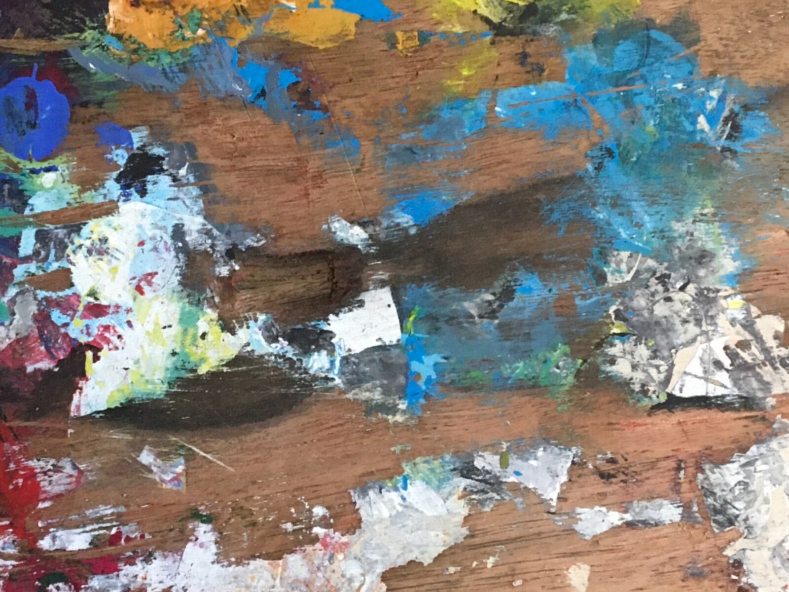 Original French Artists Painters Palette Paint on Both Sides Lyon France
