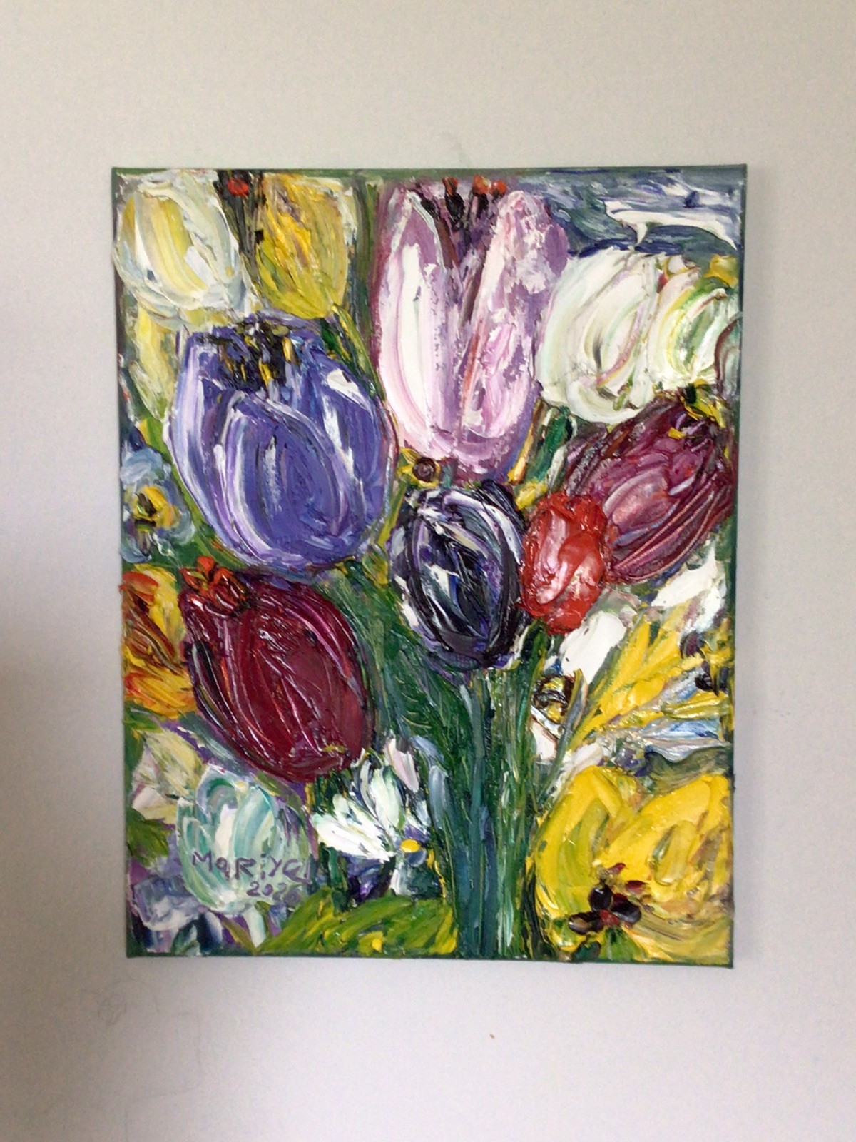 Tulips .Original Oil Pairing