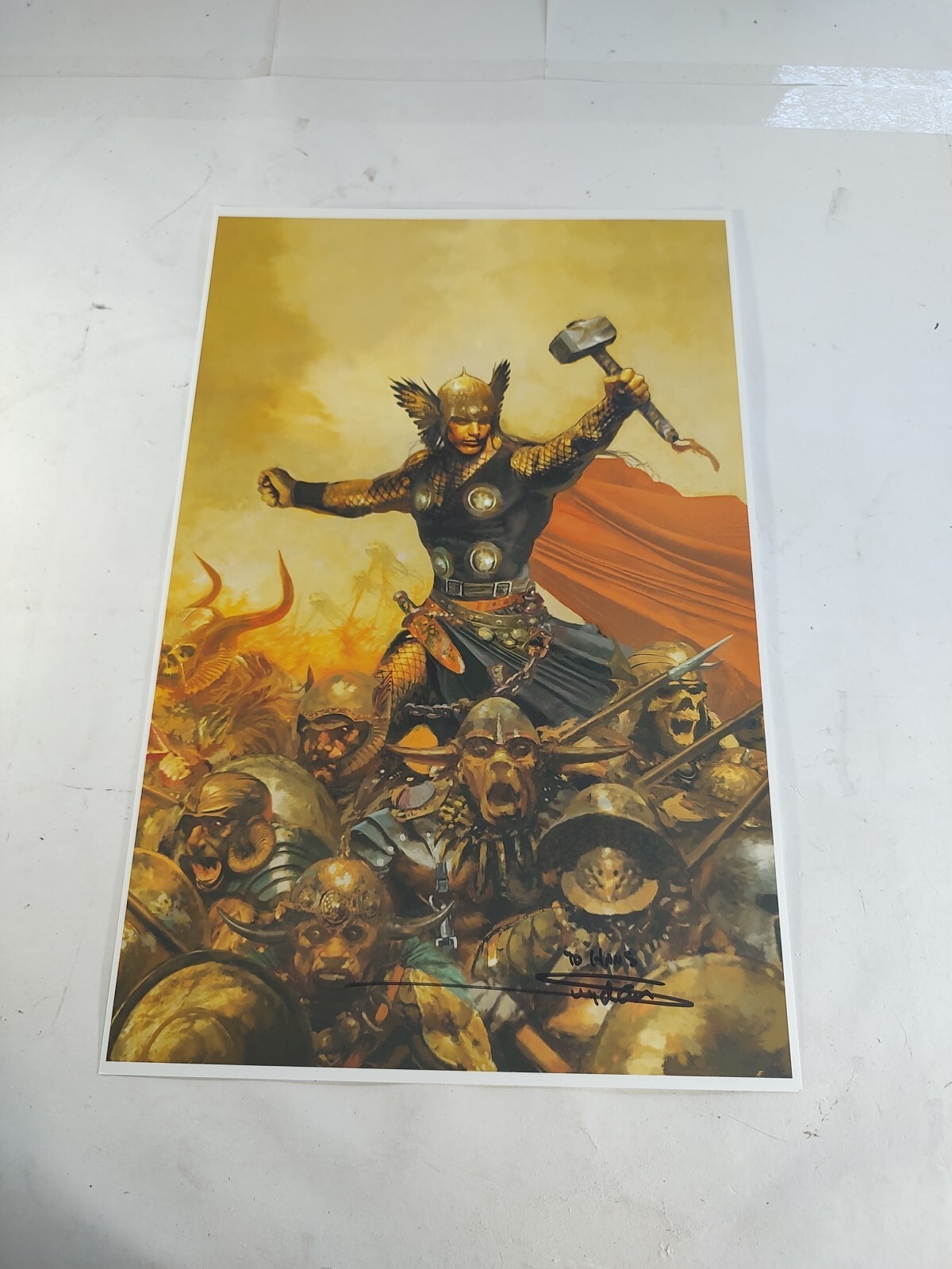 The Avengers Screen Printed Art Thor God of Thunder OOAK 11″ X 17″