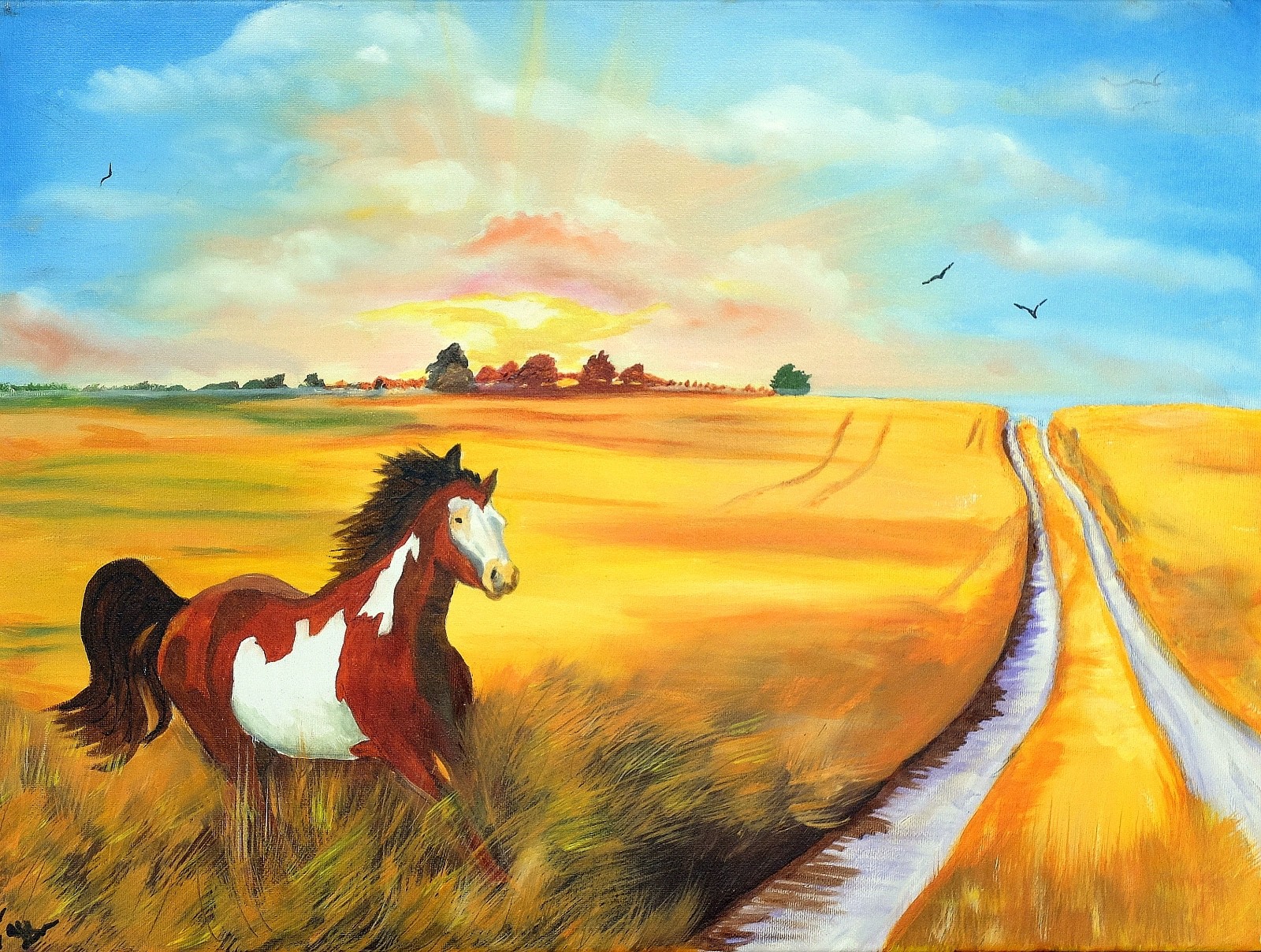 «Freedom» – Art, Painting, Giclee on Canvas 24″18″ LTD by Yelena Berzon