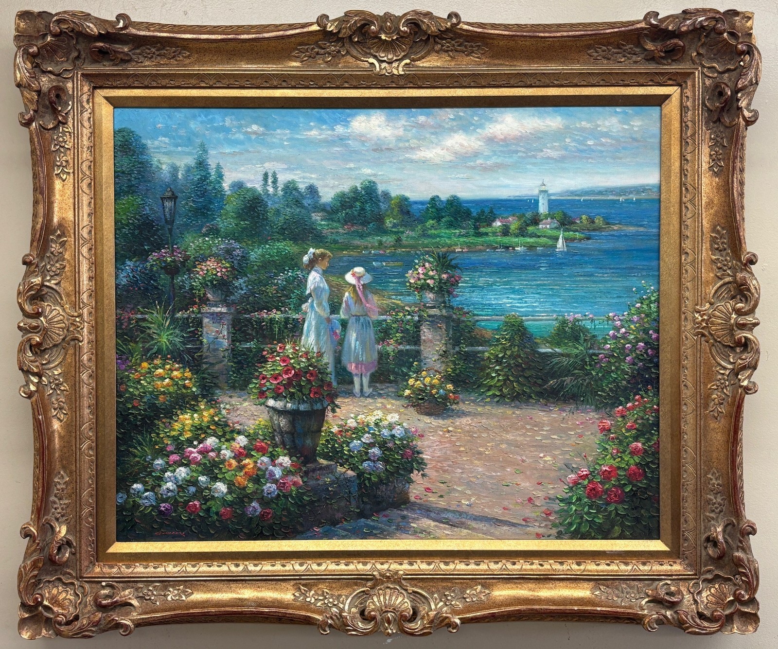 Ghambaro «Springtime Serenity» Hand Signed Original Oil Impressionist Art