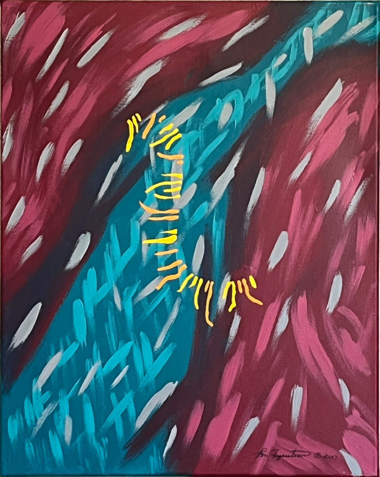 Original Abstract Acrylic Art Painting – Self Reliance 2