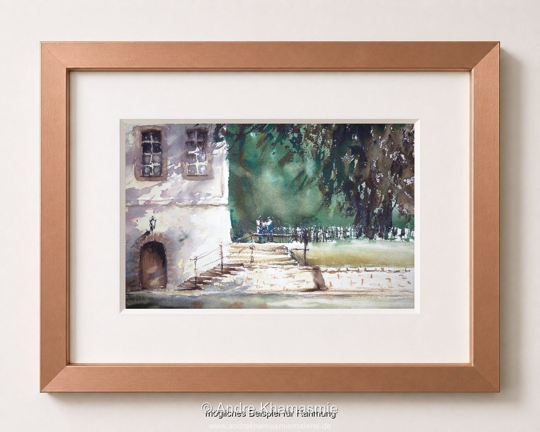 438 Grimma Döben Original Watercolor Painting Painting Impressionist
