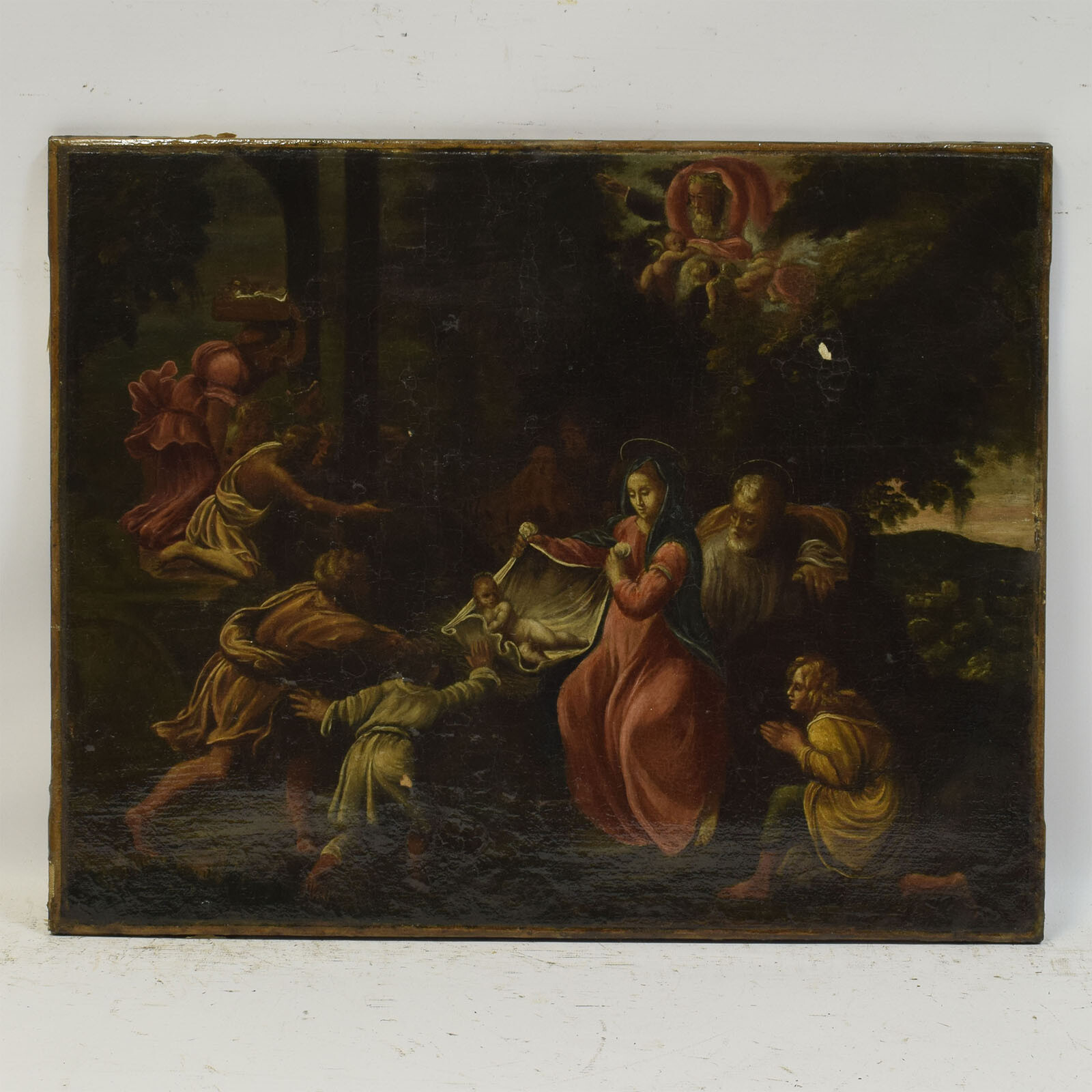 XVI / XVII century «Adoration of the shepherds» Italian school 20,8 x 16,7 in