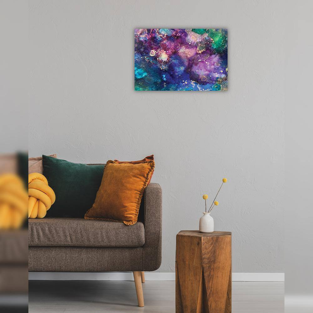 Alcohol Inks Design by Sarah Wahl 1 Piece Unframed Canvas Drawing Print Abstract
