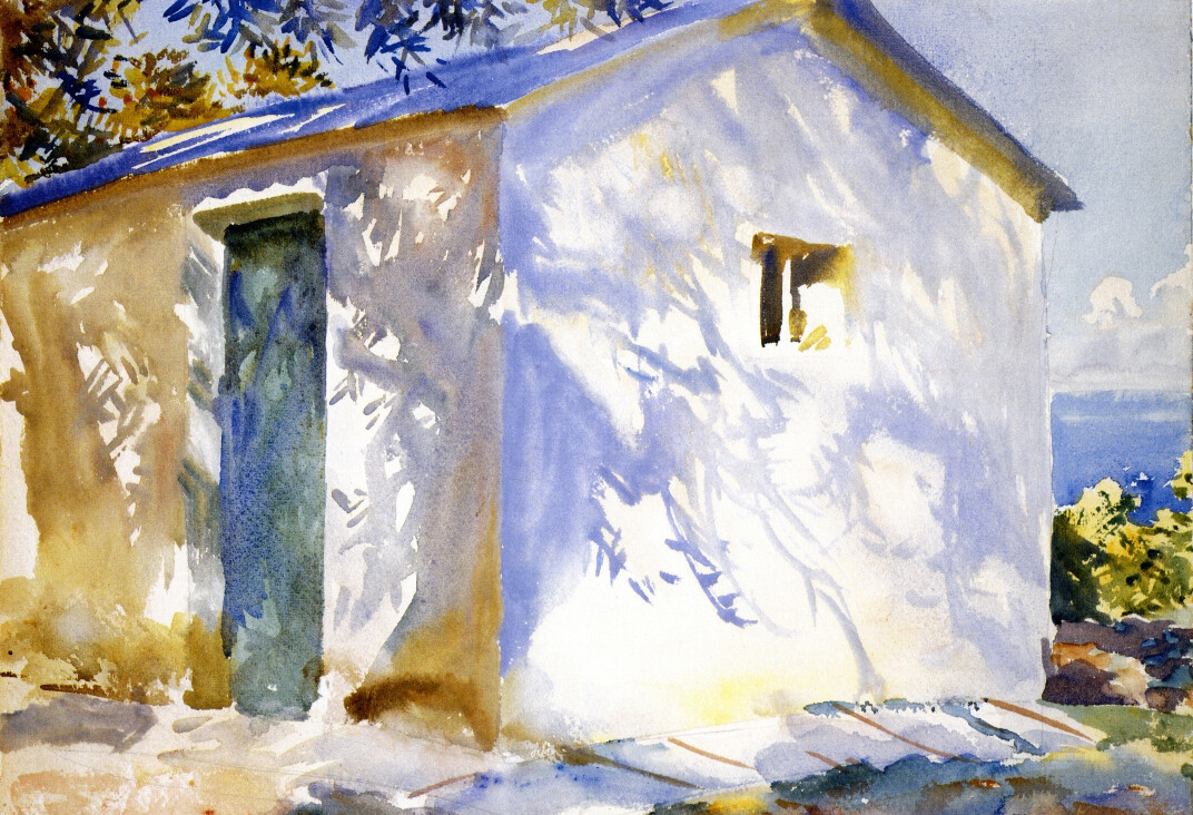 Oil painting impression landsacpe Corfu-Lights-and-Shadows-John-Singer-Sargent