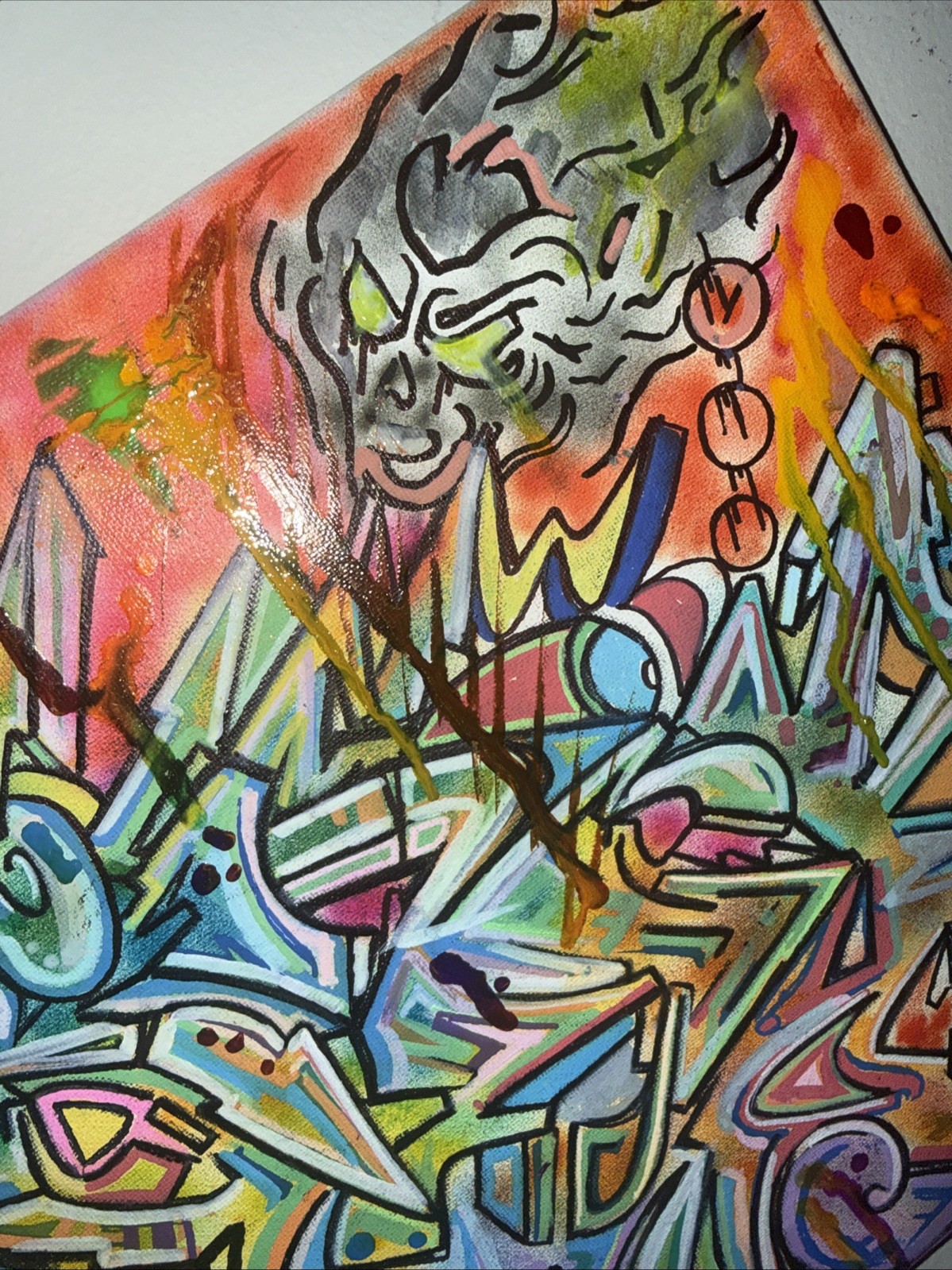 graffiti art original canvas WILDSTYLE BURNER 1/1 TOPIK NYC