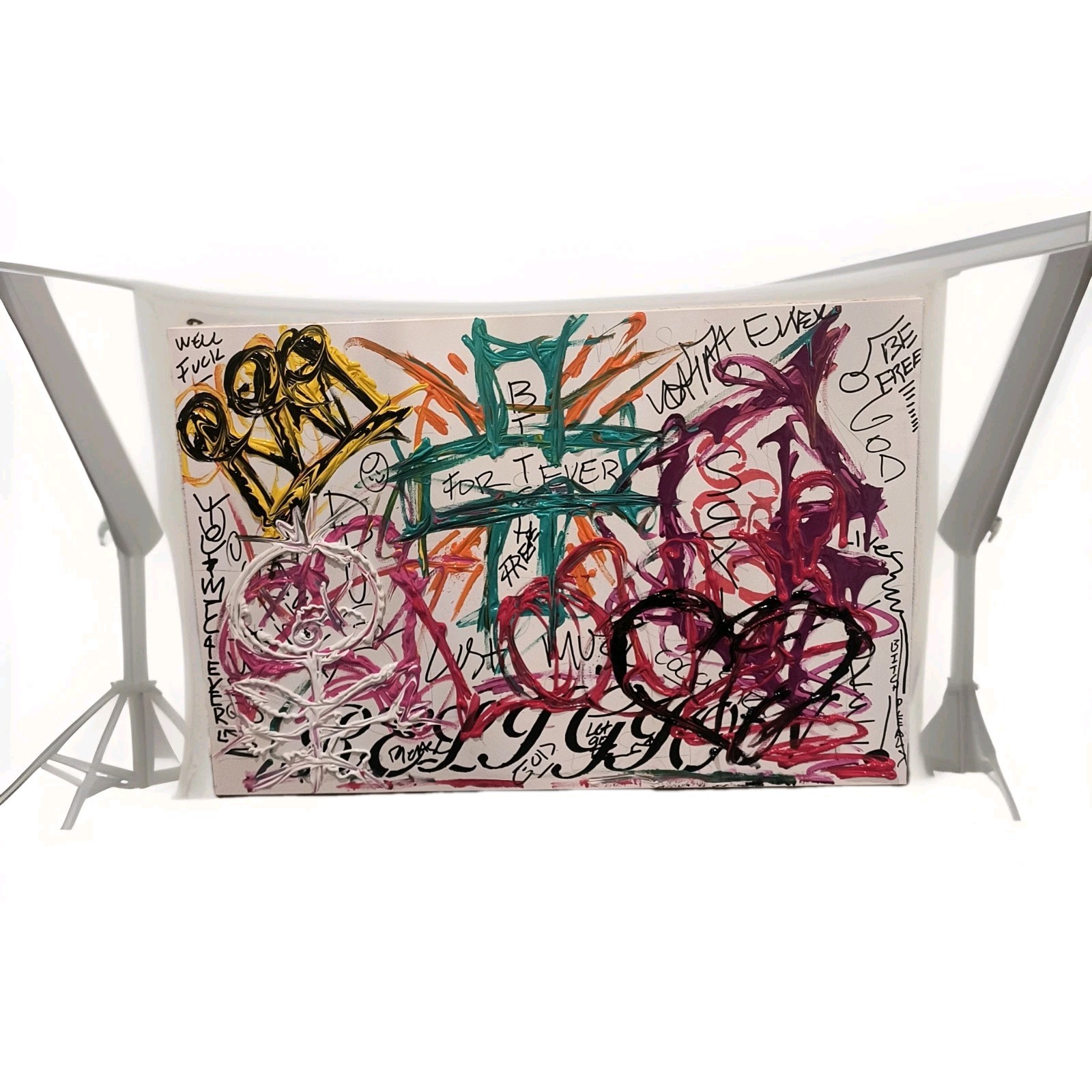 Forever …Abstract Graffiti, Trey Coppland ART. Acrylic, 24+36 in, 2026, Signed