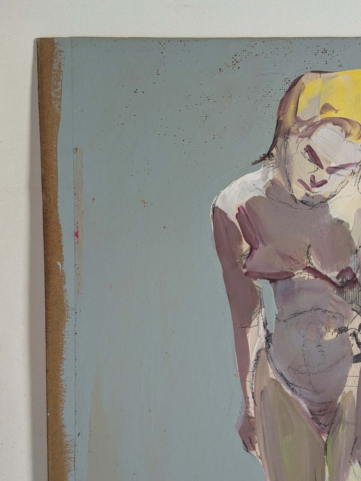 PAIR Vintage J. Huszer figure study midcentury female nude Rhode Island mcm RISD