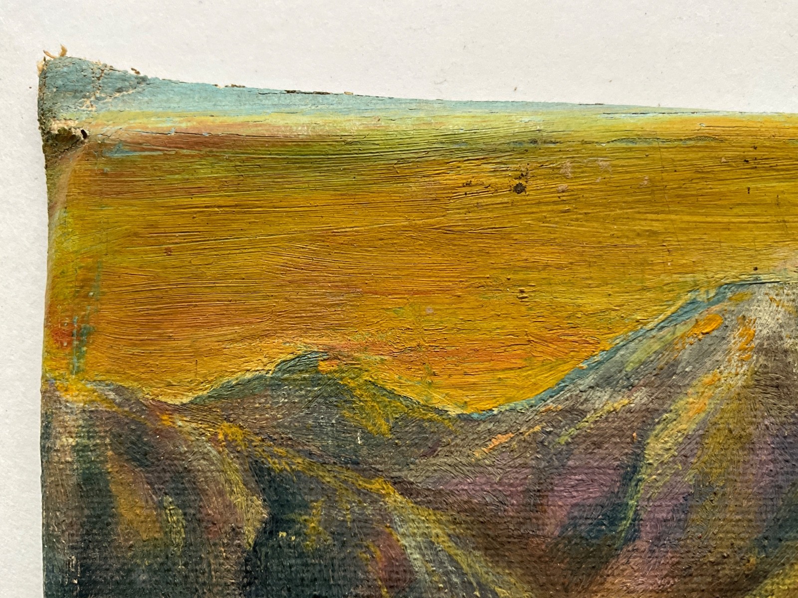Fine Art Small California Painting Landscape Desert Plein Air Vintage 8″ x 6″