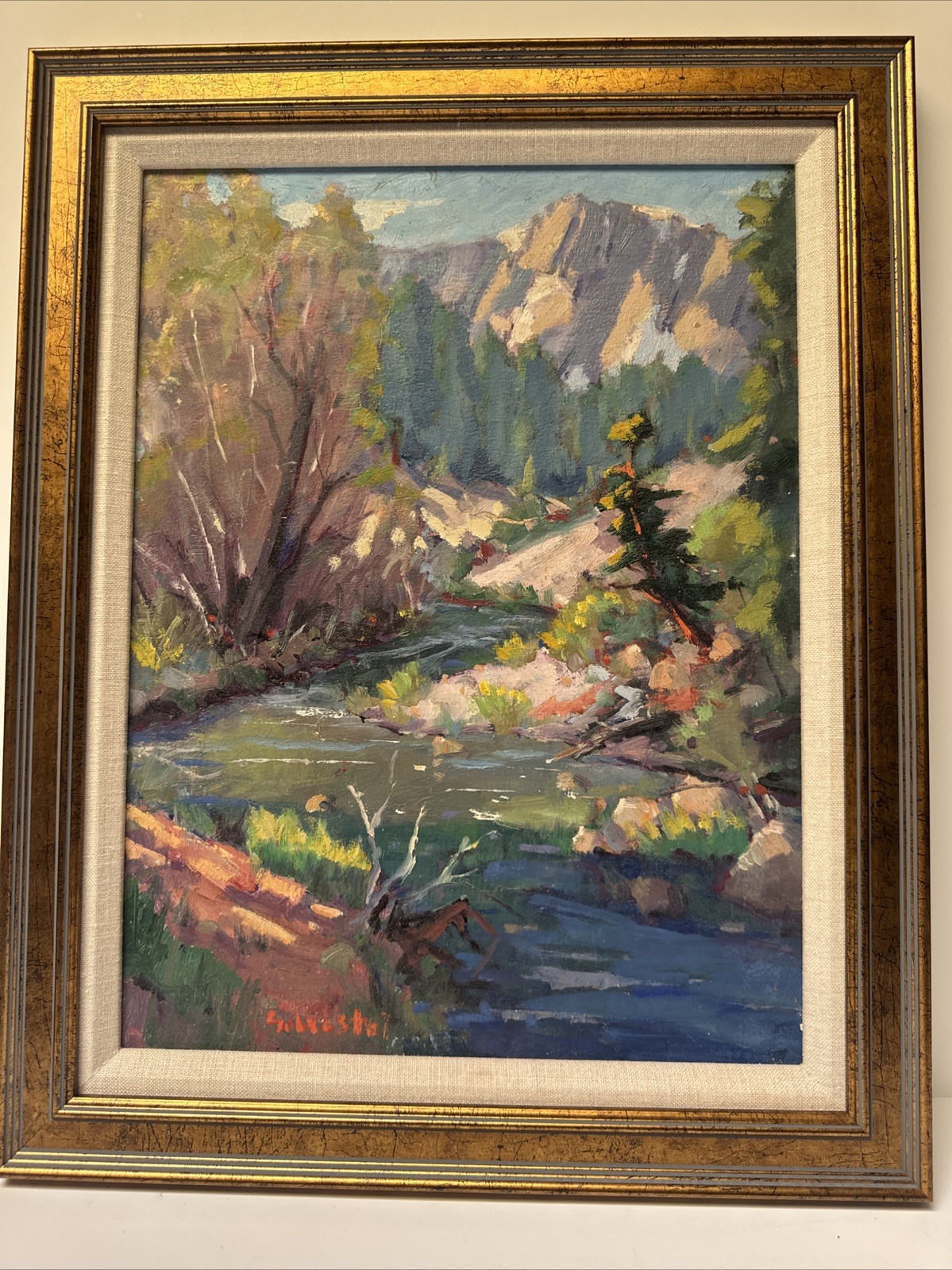 American Landscape Painting Mountains California Silvio Silvestri Impressionist