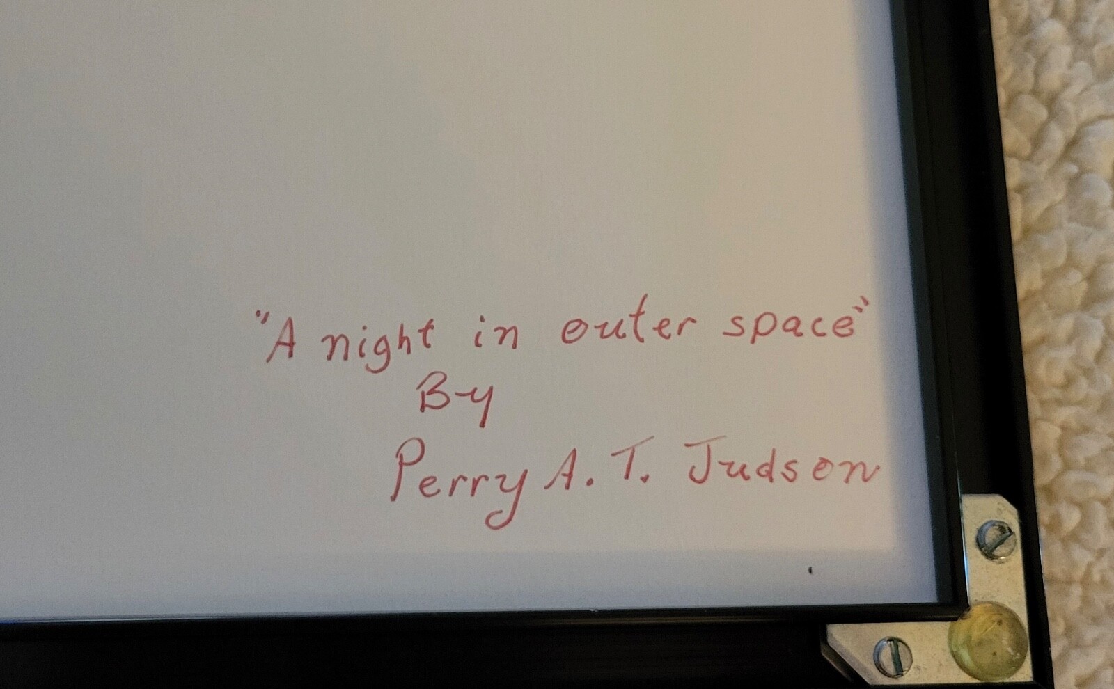 A Night In Outer Space Acrylic on Paper Framed