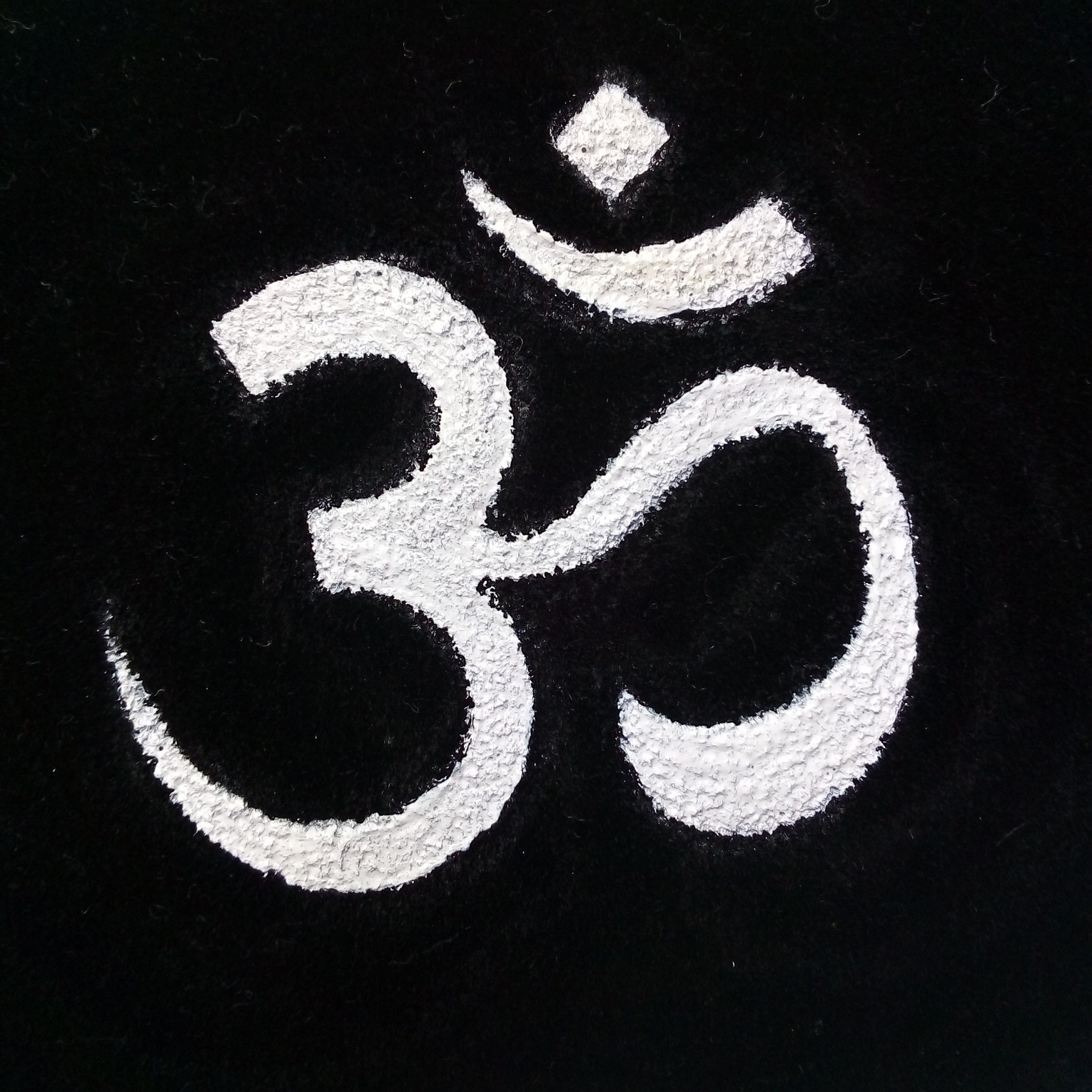 Om Aum Symbol ACEO Religious Spiritual Yoga Meditation Zen Art on Velvet Canvas