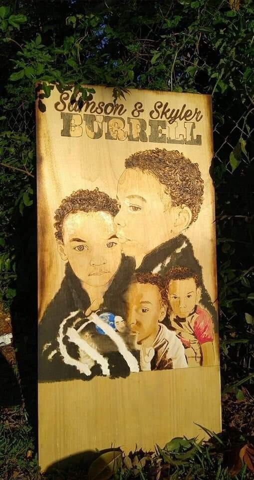 Wood Burning/Glass Etching Single/Family Portraits. Shirt Designs Custom made!