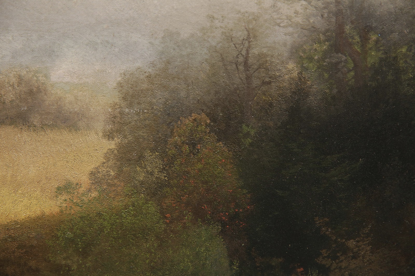 Twilight Romantic Landscape Painting att. to German-American Hermann Herzog