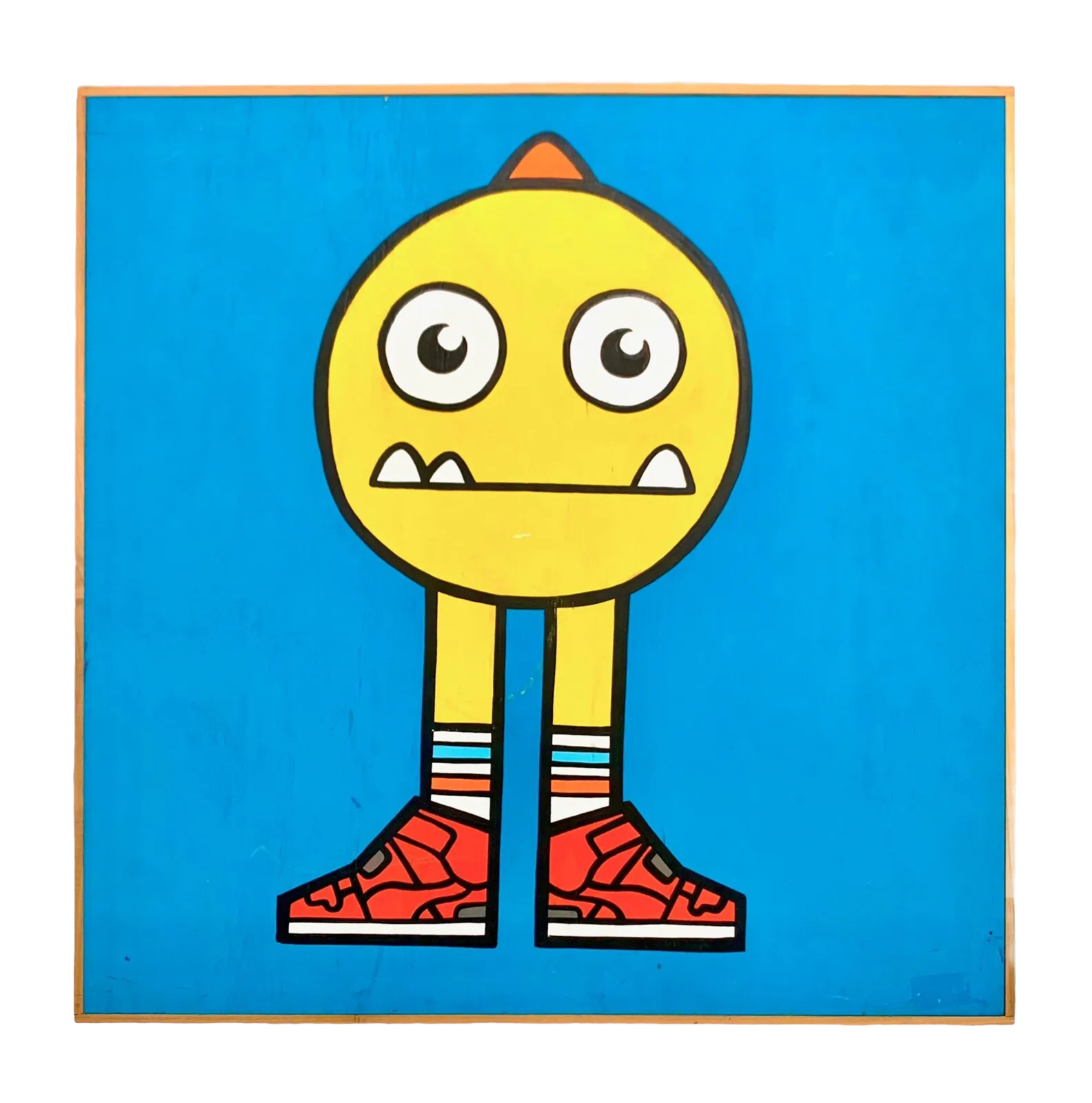 Painting Funky Monster Pop Drawing on Wood Punk Art Fantasy Decor