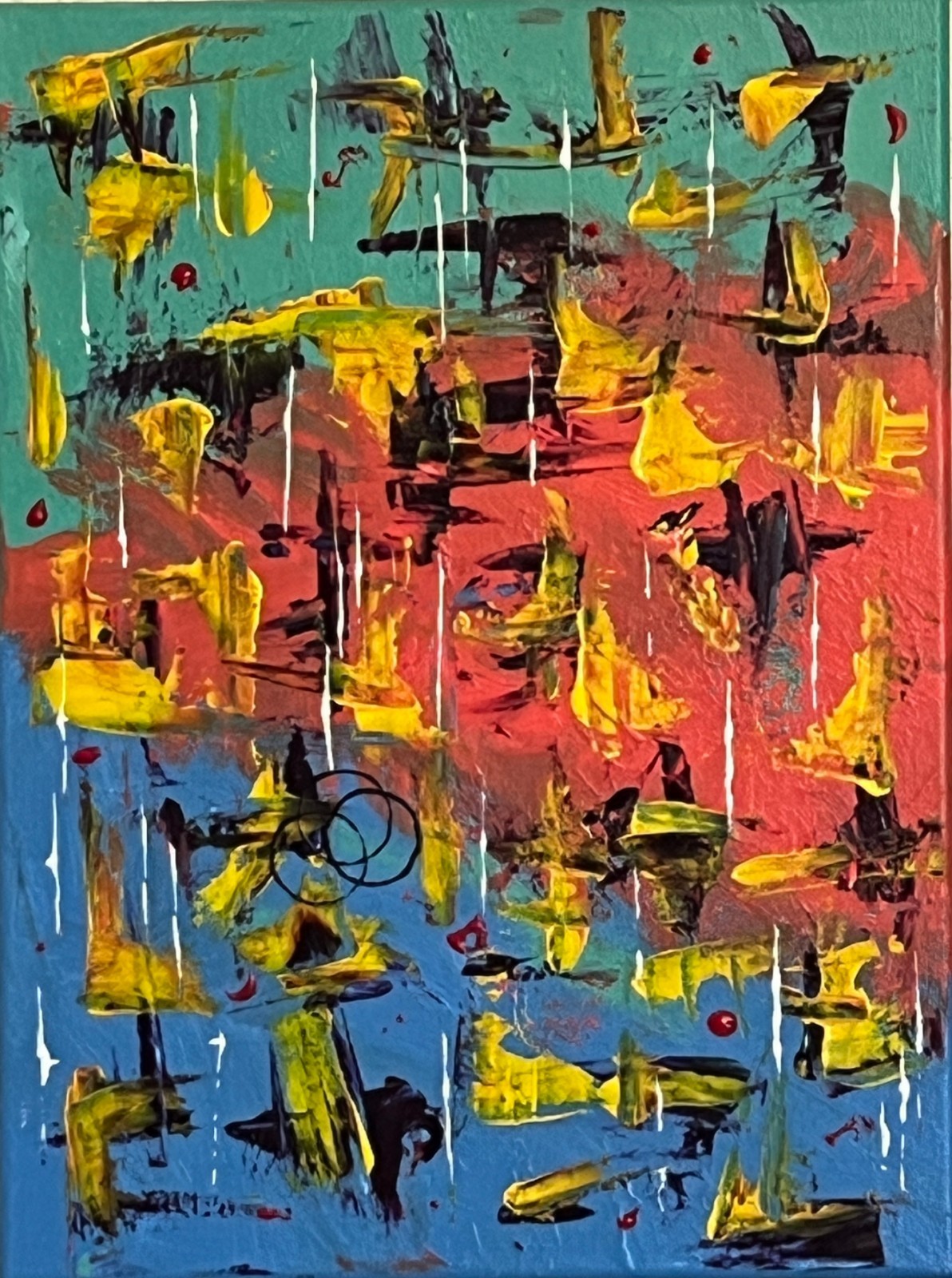 Original Abstract Acrylic Art Painting titled F0519