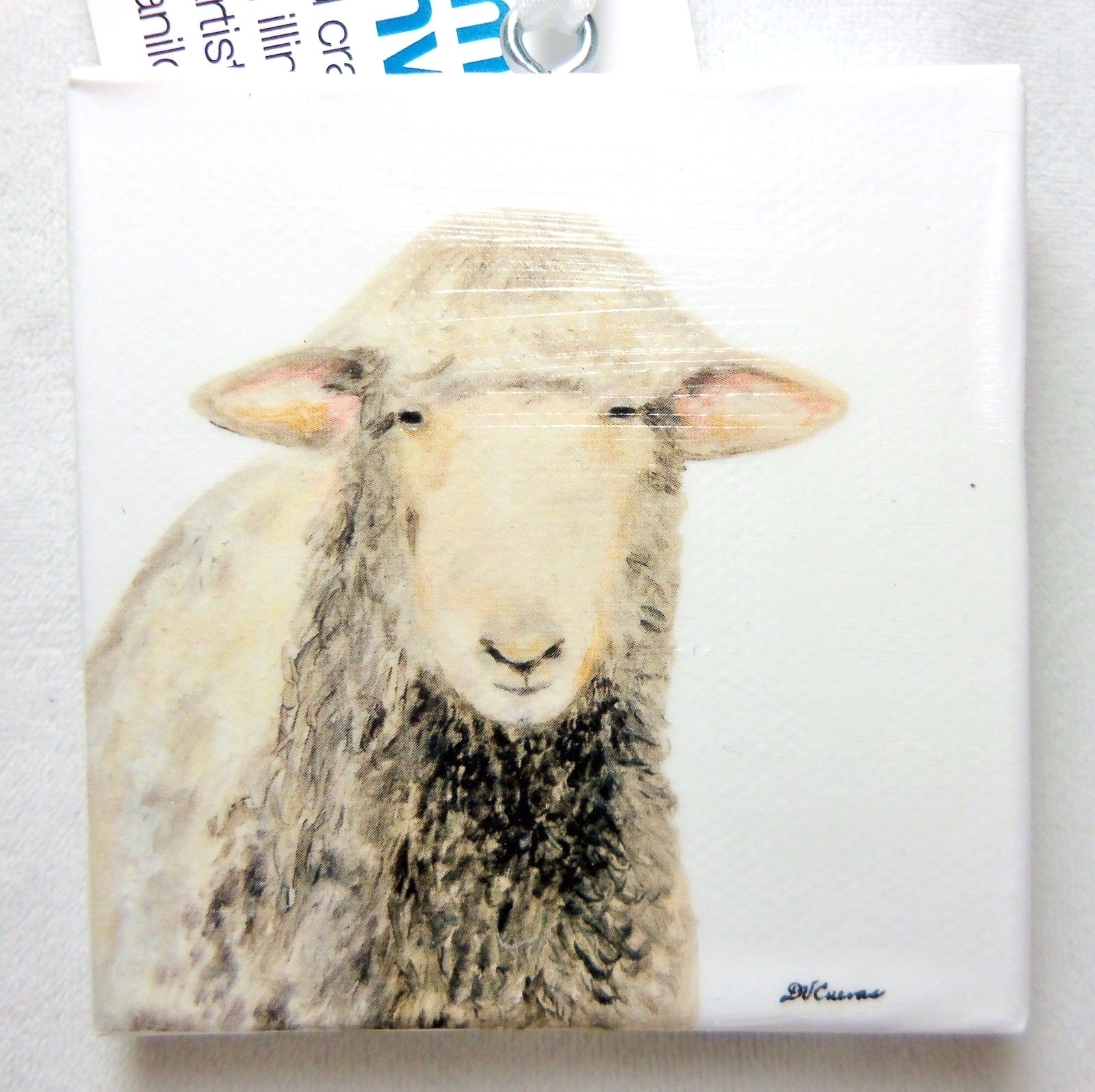 Danilo Cuevas Mini Printed Canvas Picture Ornament Lamb Sheep