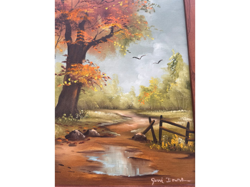 Beautiful Autumn Landscape Framed Painting