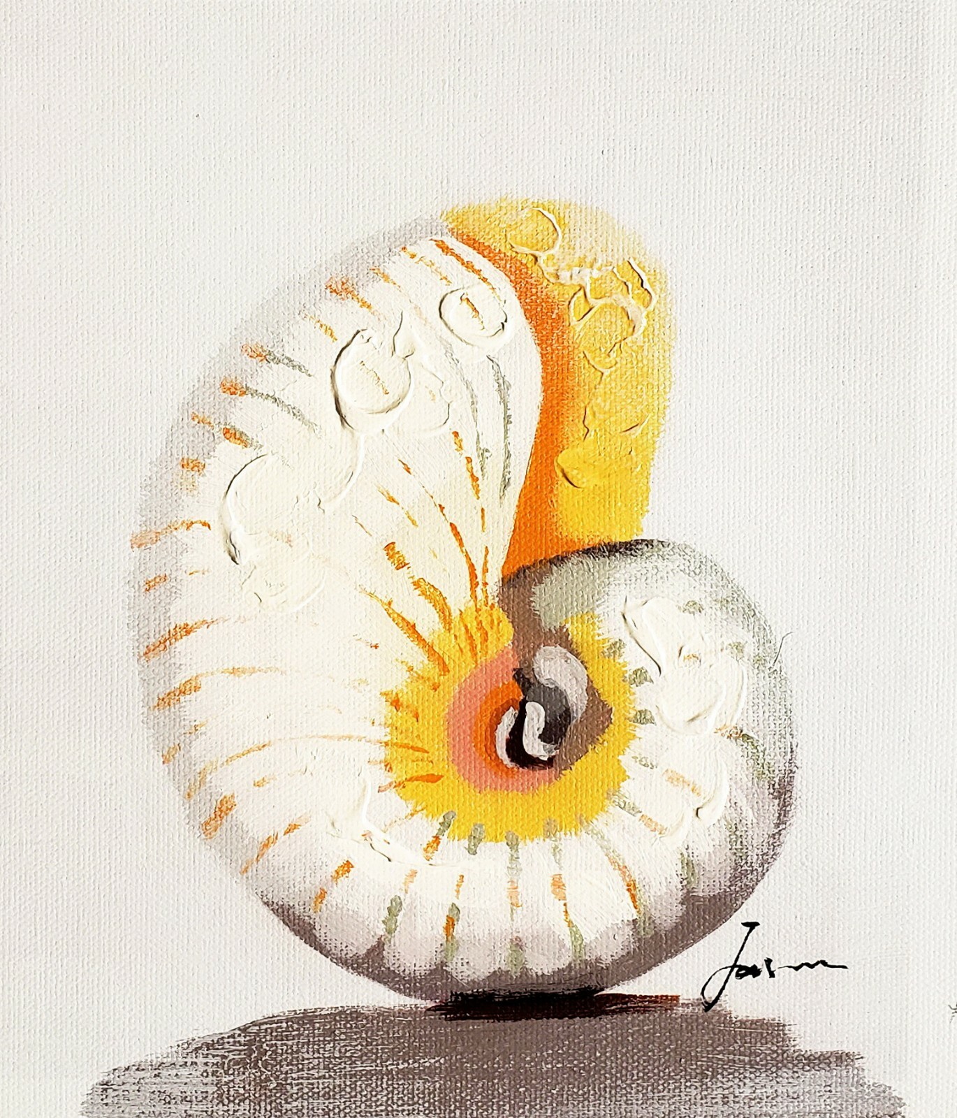 Shell – #2, 8×10 Hand painted on Giclee Canvas, Canvas-only