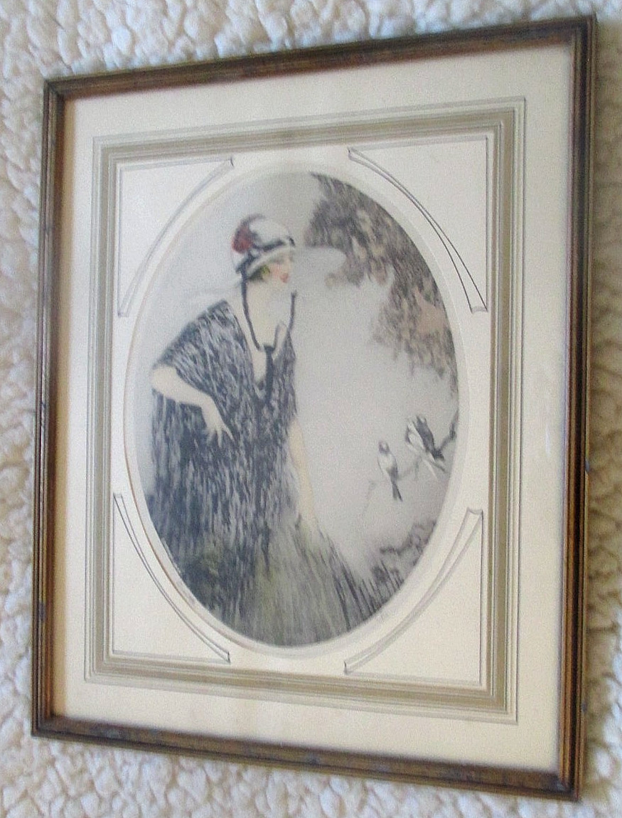 Vintage 1920’s – 30’s Signed Litho Art Deco Print «QUARTETTE» by COTE Bernart
