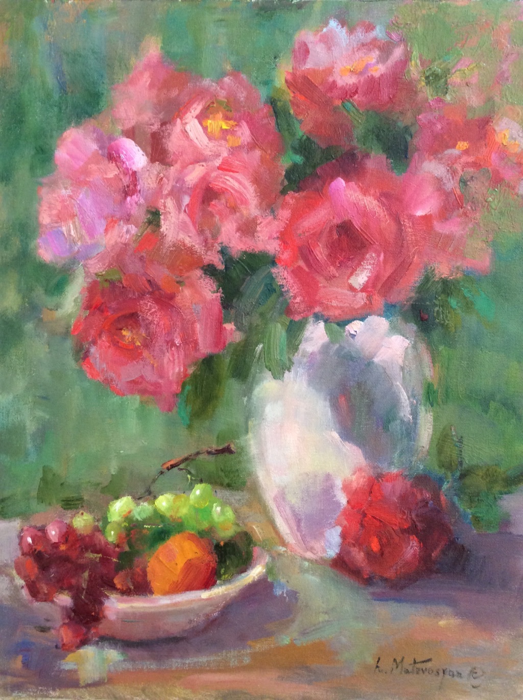 Original Oil Painting 20×16″ Floral Still Life Artist Signed 2000-Now