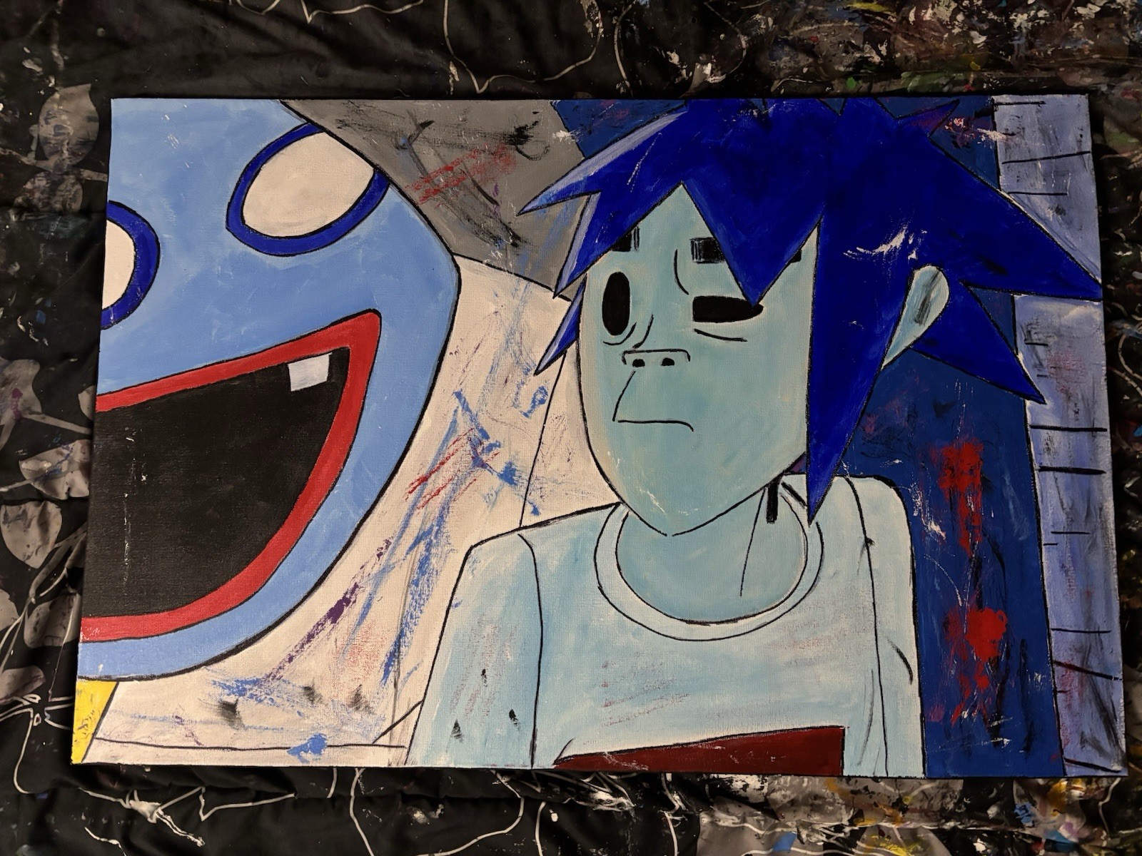 Gorillaz 2-D Clint Eastwood Painting