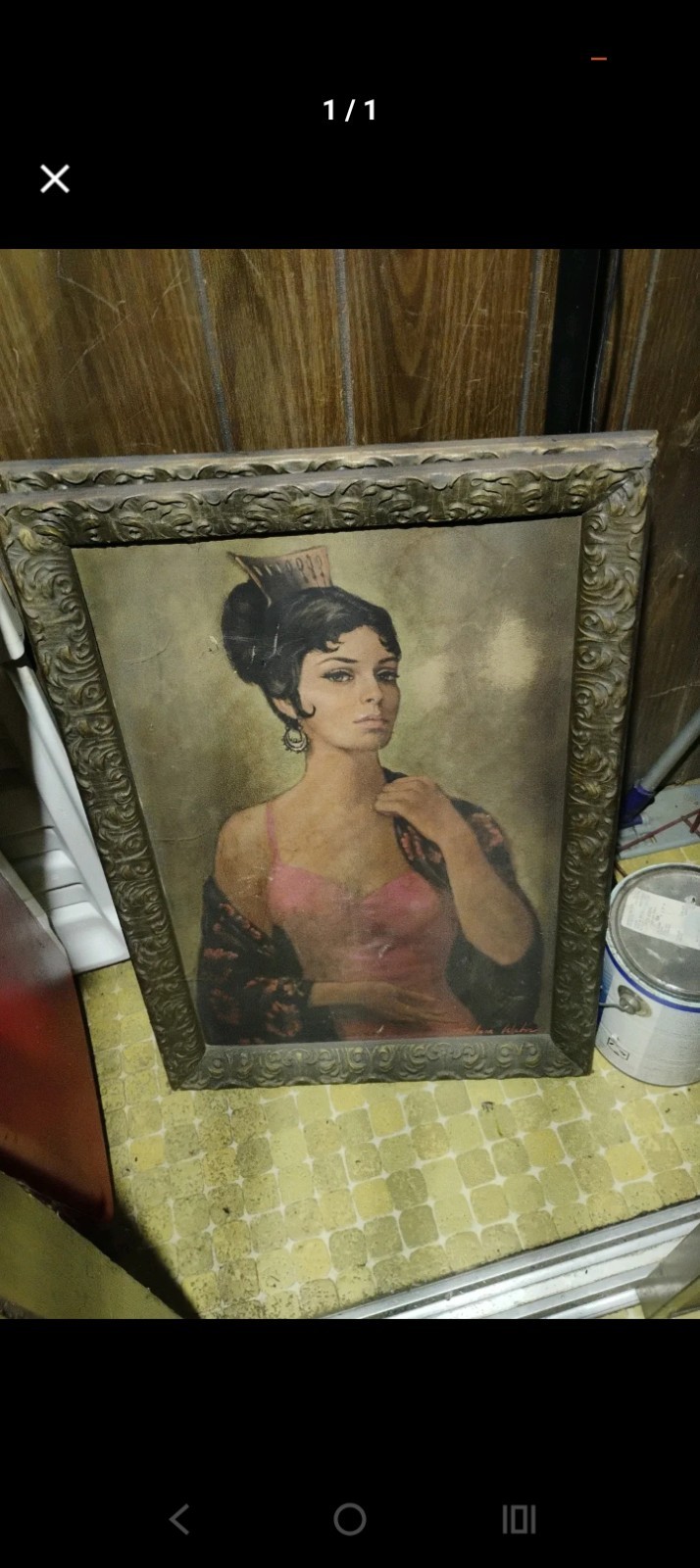 Framed Portraiture Painting of Woman Figure – Portrait Theme, Single Piece