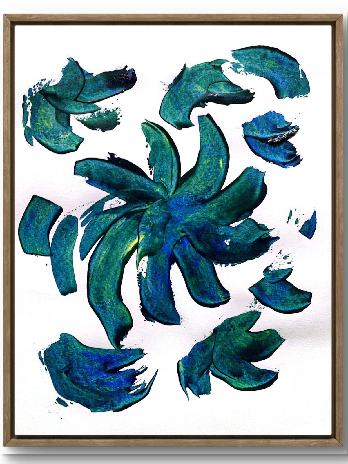 Bold Contemporary Abstract Original Signed Paper Wall Art Acrylic 11×14 BACH