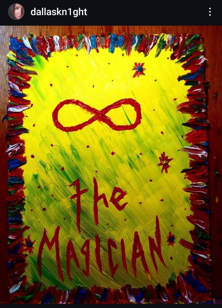 DALLY 🔮 Original Oil Painting MAGICIAN TAROT CARD Magic based Art