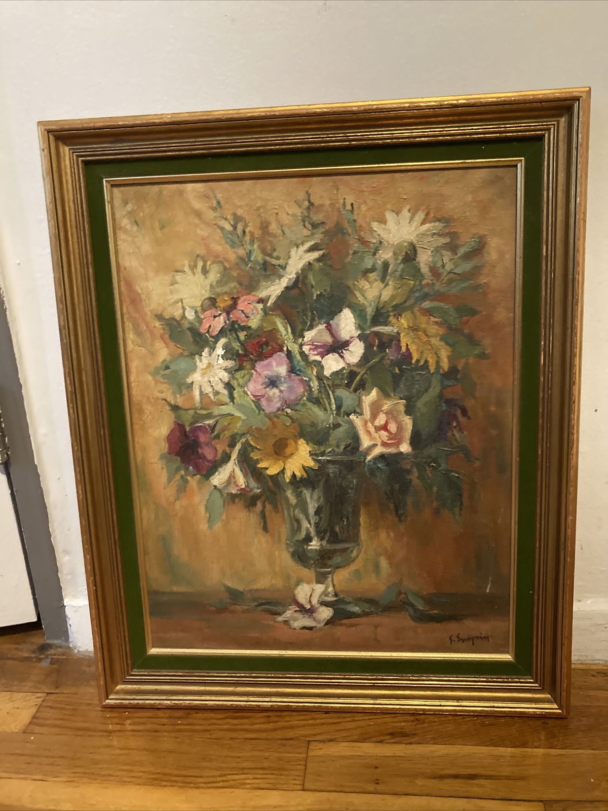 Painting Flowers By Giuliano Emprin