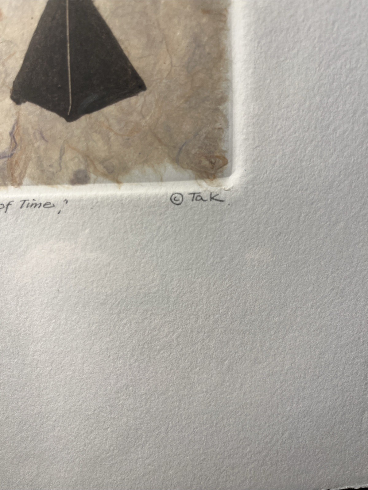 Original Pencil Signed Intaglio Mono-Print Contemporary Japanese Artwork Framed