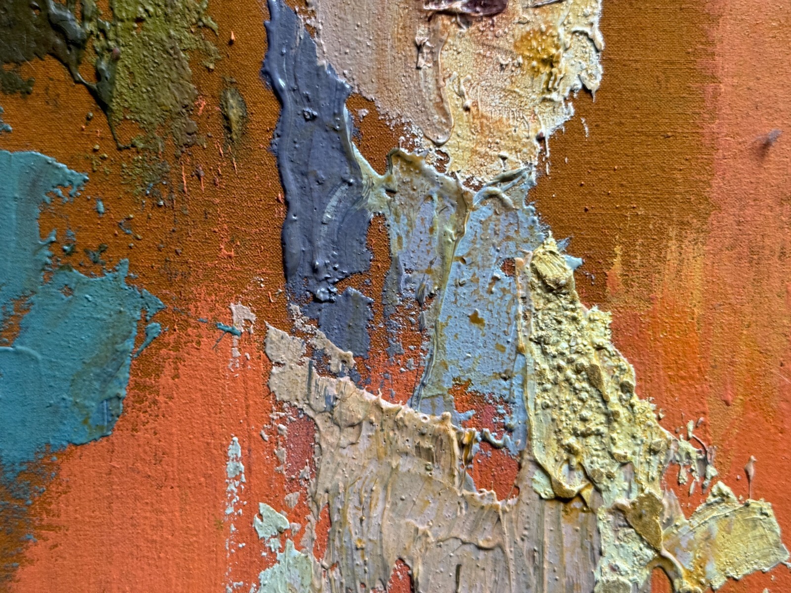 Abstract Oil painting female portrait Ukrainian painter Canvas Framed original