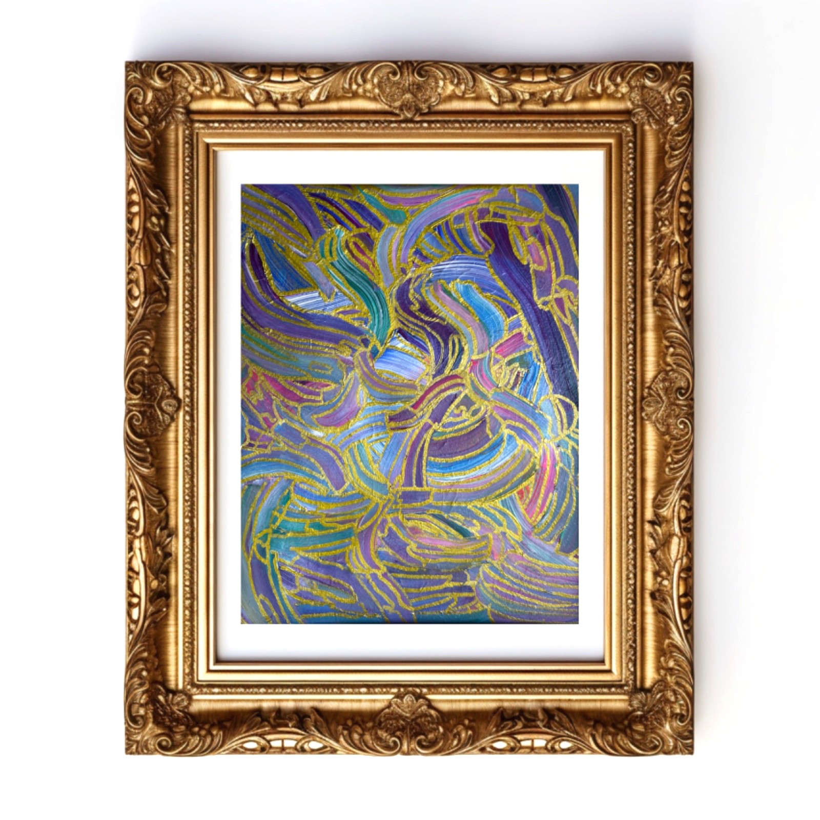 Painting Original Abstract Art Matted 11×14 Modern Acrylic Wall Decor Jimarieart