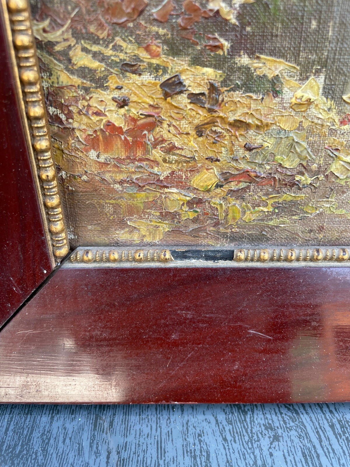 Impressionist Autumn Park Landscape Trees Lanterns Berlin Schöneberg