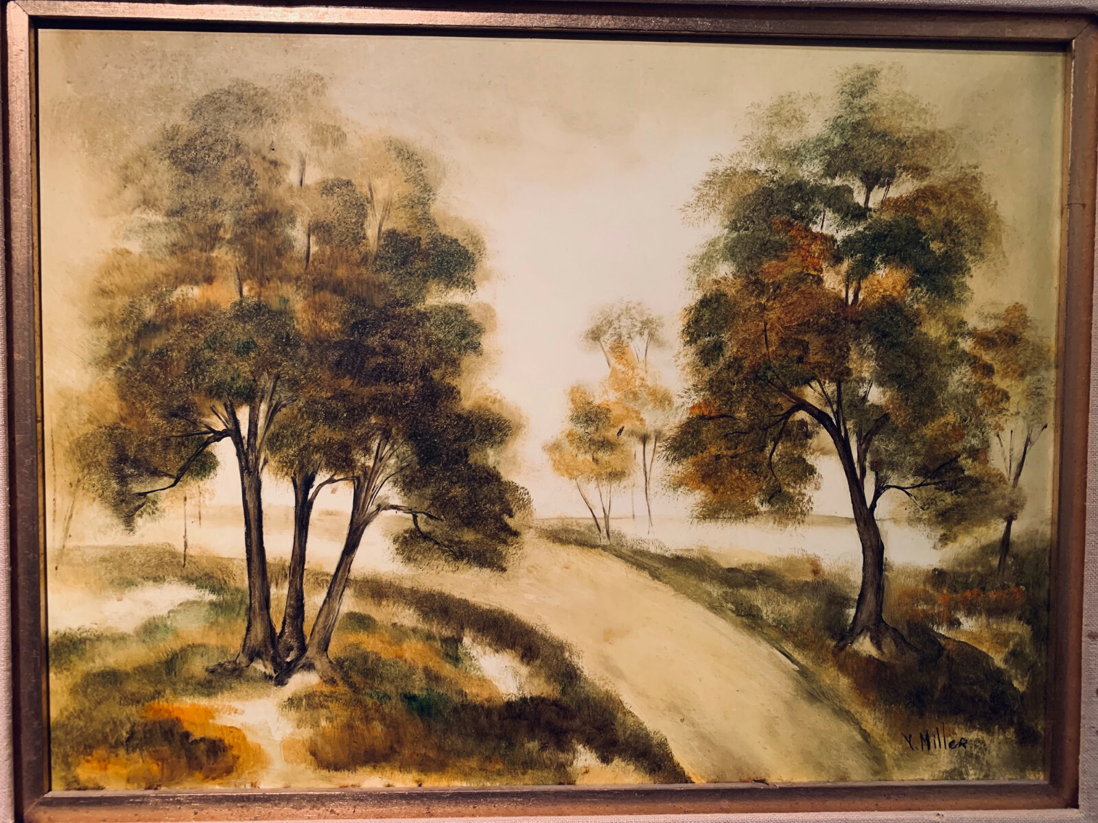 V. Miller Original Signed Beautifully Framed Subtley Reflecting a Misty Morning