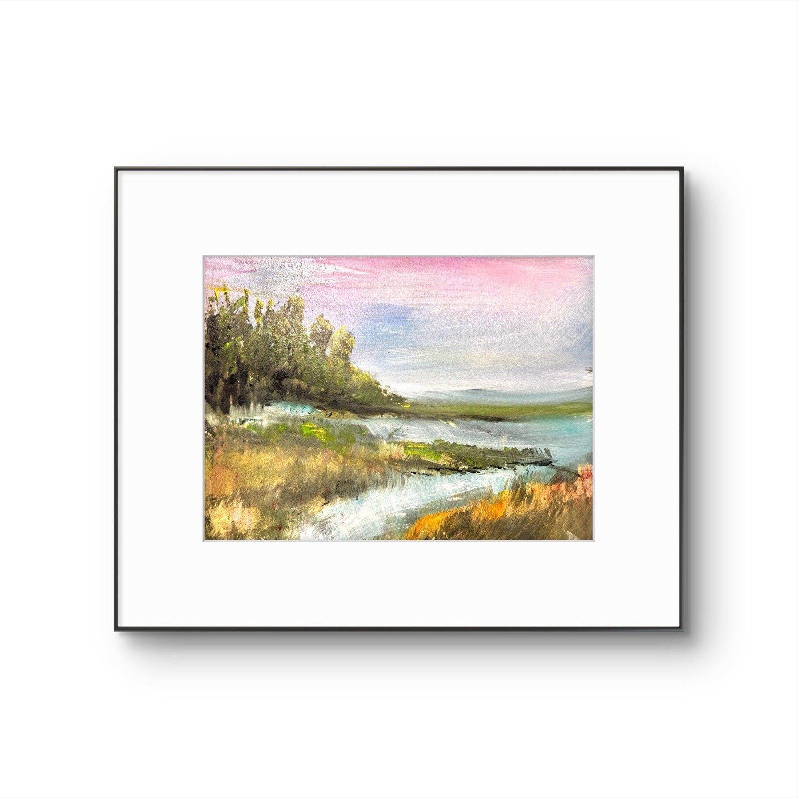 SAMATOWIC Original Landscape Expressionism 9X12 Abstract Paper Signed Art 15