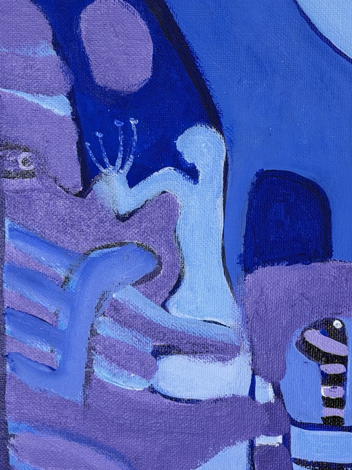Visionary Expressionist Dream Painting By New York Outsider Artist Louise Abrams