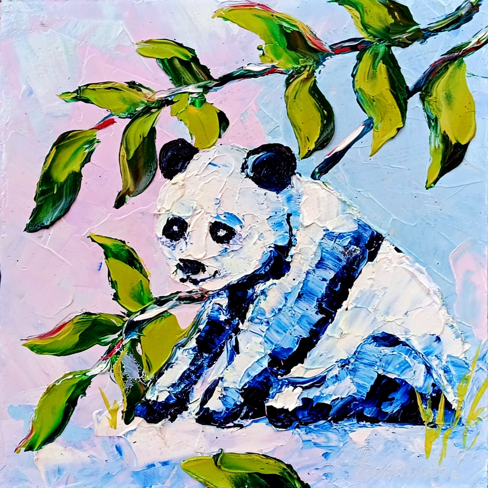 Original Oil Art Farm Animal painting Teddy Bear oil painting 10×10