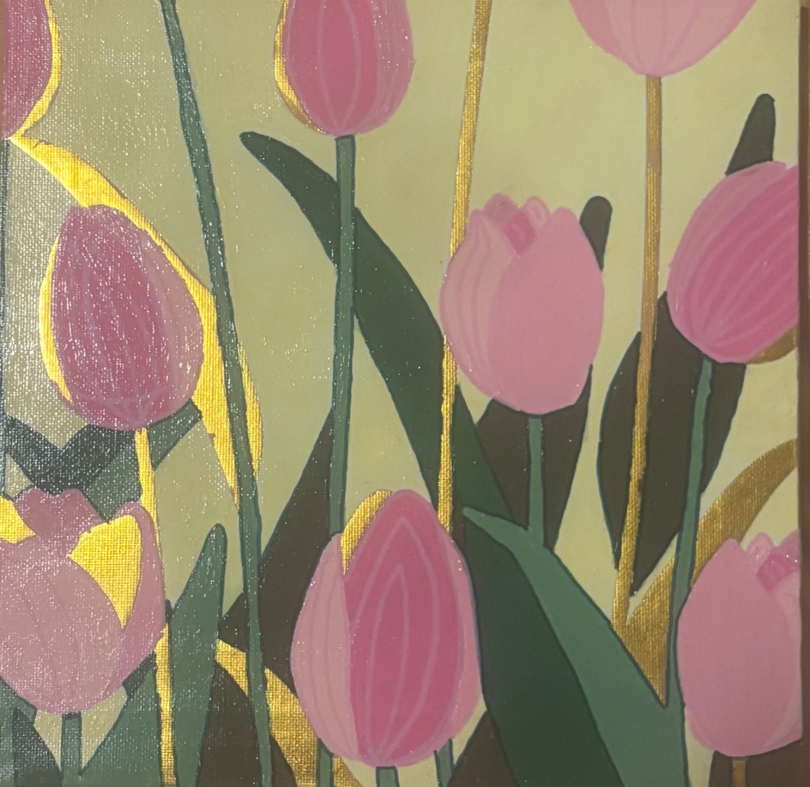 HandPainted Tulip Symphony Painting