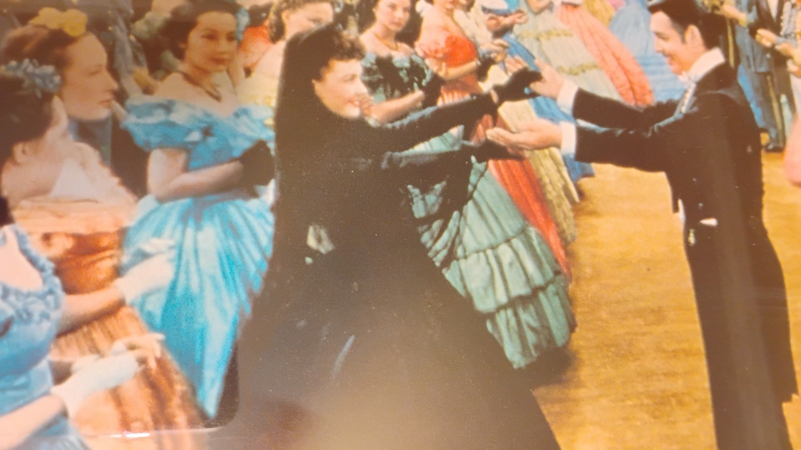 GONE WITH THE WIND FRAMED PHOTO POSTER SOUTHERN BALL RHETT AND SCARLETT DANCE