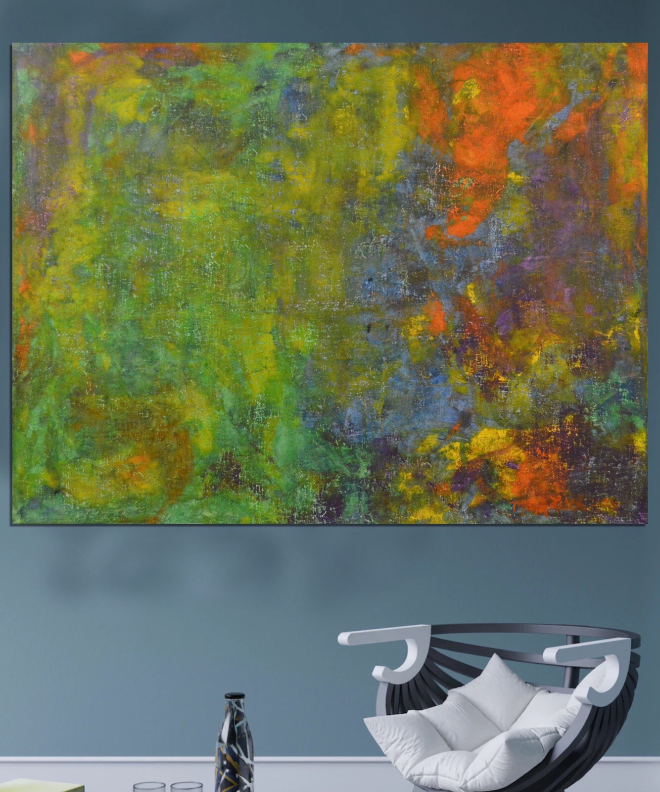 Mark Little, Original, ￼Profession￼al Painting 81” X 62”(6ft 9in)Abstract Modern