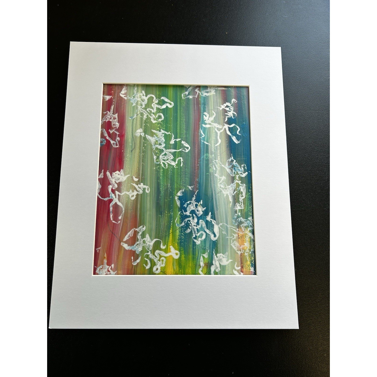 Original 11X14 Abstract Expressionism Wall Art PAPER Titled Colorful Illusions