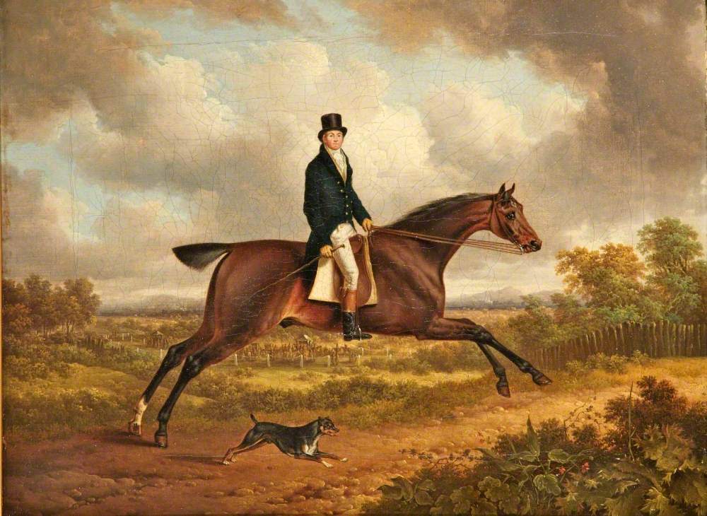 Oil Painting repro Charles Towne A Gentleman on a Bay Horse