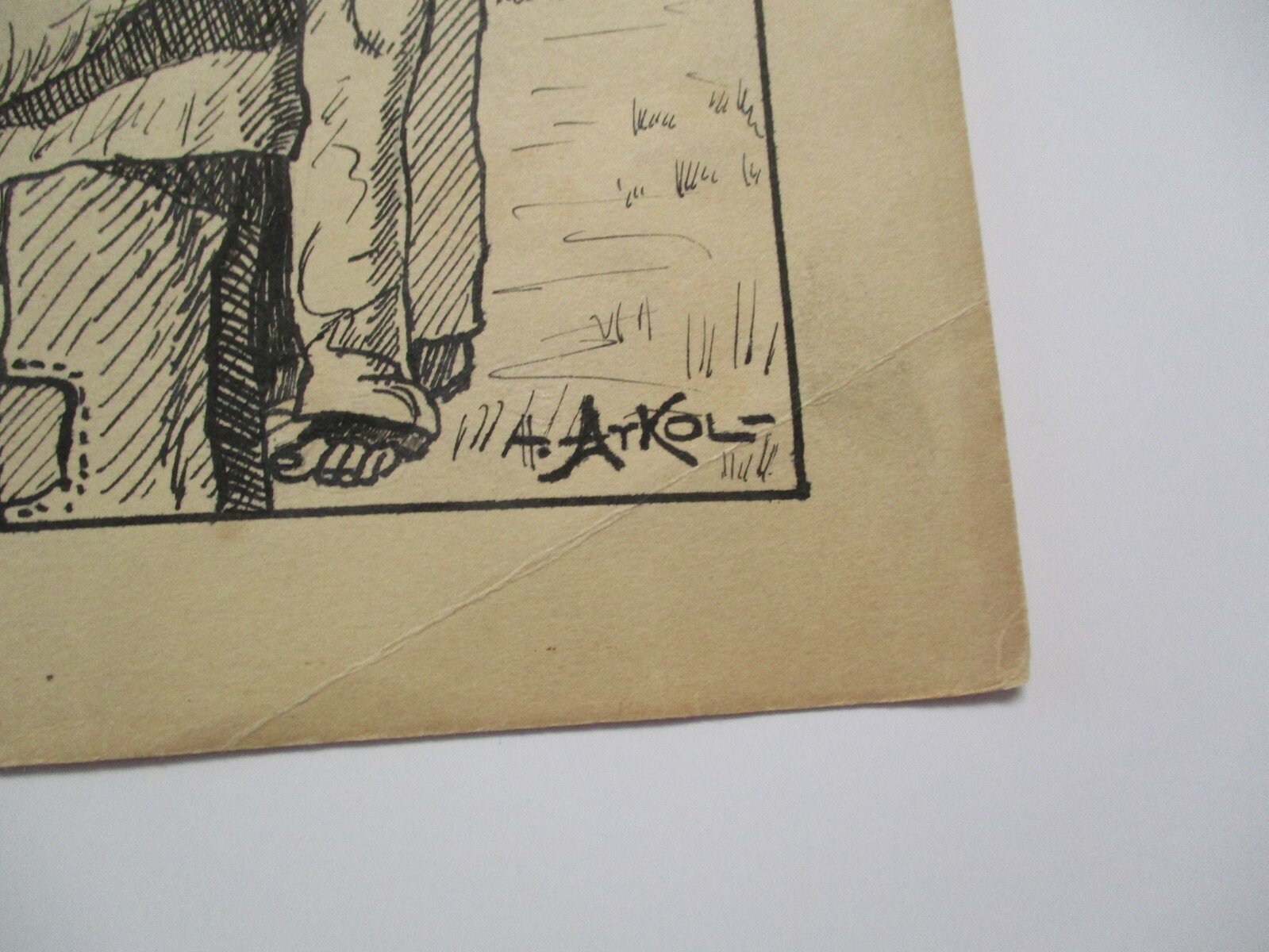 ANTIQUE PAINTING DRAWING ILLUSTRATION SATIRE POLITICAL WAR HISTORY REPEATS ARKOL