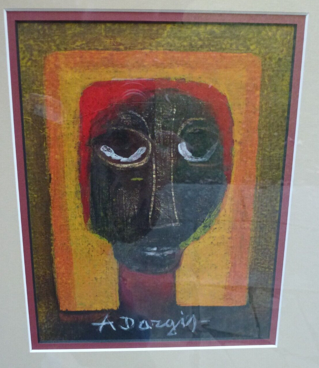 ALFONSAS DARGIS VINTAGE MODERN ABSTRACT OIL PAINTING LITHUANIAN ARTIST