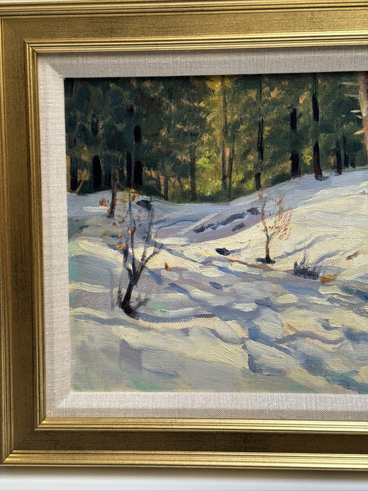 ANTIQUE AMERICAN IMPRESSIONIST PAINTING NEW YORK ERNEST HUBBARD Landscape 1930’s