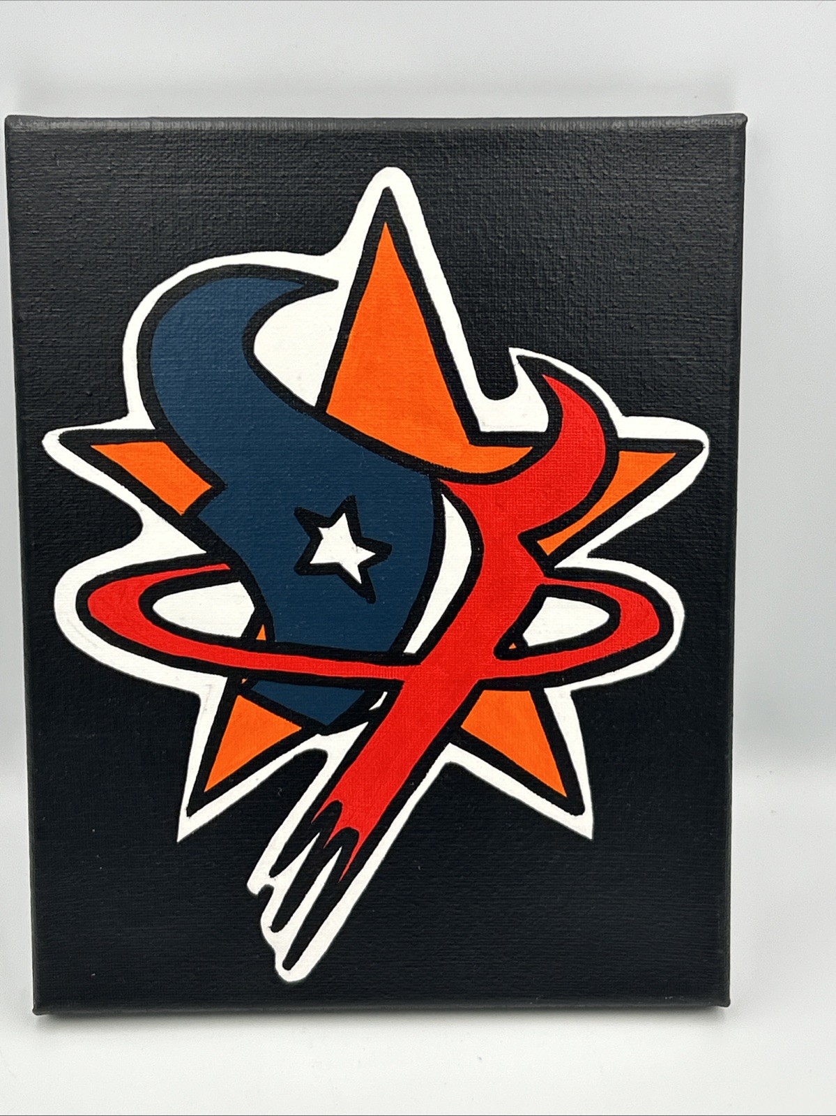 Houston Sports Painting Astros Texans – Signed By Artist. Original Art Work